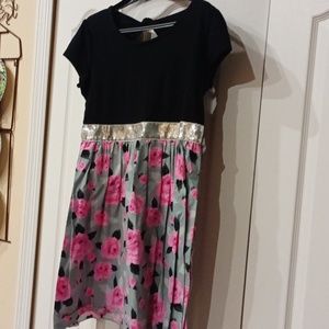 Easter dress girl's size XL sequin belt